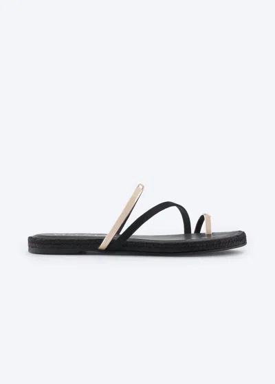 Viscata Miramar Suede Espadrille Sandal Flats In Black