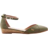 Viscata Montroig Canvas Espadrille Flats In Olive