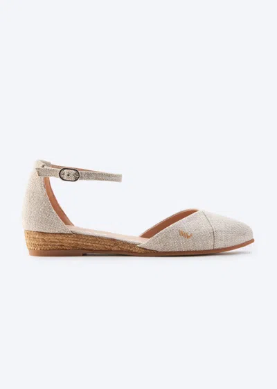 Viscata Montroig Premium Fabrics Canvas Espadrille Flats In Silver