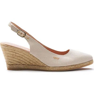 Viscata Palomera Canvas Espadrille Wedges In Beige