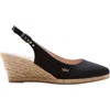 Viscata Palomera Canvas Espadrille Wedges In Black