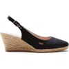 Viscata Palomera Canvas Espadrille Wedges In Black