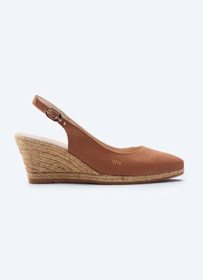 Viscata Palomera Canvas Espadrille Wedges In Brown