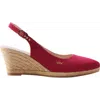 Viscata Palomera Canvas Espadrille Wedges In Cherry
