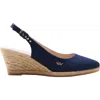 Viscata Palomera Canvas Espadrille Wedges In Navy
