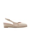 Viscata Premia Canvas Espadrille Wedges In Beige