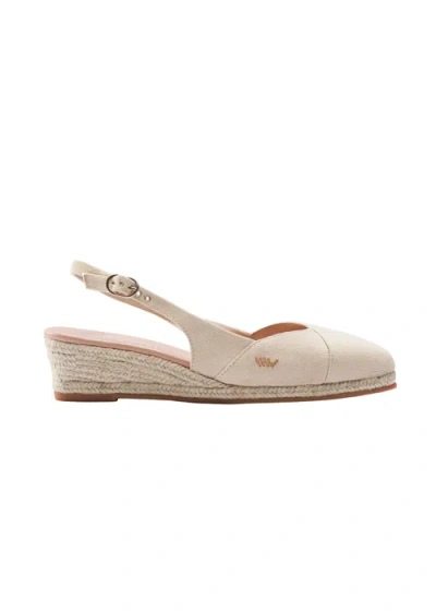 Viscata Premia Canvas Espadrille Wedges In Beige