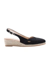 Viscata Premia Canvas Espadrille Wedges In Black