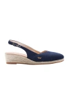 Viscata Premia Canvas Espadrille Wedges In Navy