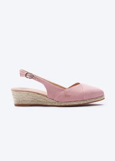 Viscata Premia Canvas Espadrille Wedges In Pink