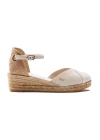 Viscata Pubol Canvas Espadrille Wedges In Beige
