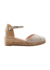 Viscata Pubol Canvas Espadrille Wedges In Gold