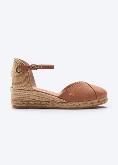 Viscata Pubol Canvas Espadrille Wedges In Brown