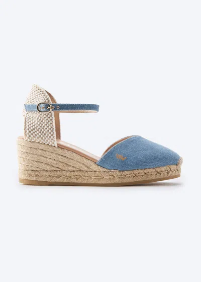 Viscata Reus Archive Canvas Espadrille Wedges In Blue