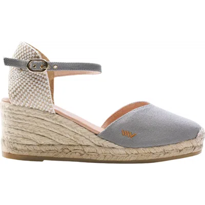 Viscata Reus Canvas Espadrille Wedges In Ash