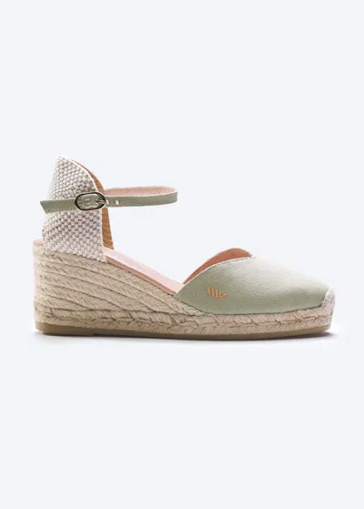 Viscata Reus Limited Edition Canvas Espadrille Wedges In Green