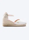 Viscata Reus Limited Edition Canvas Espadrille Wedges In White