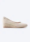 Viscata Riba Canvas Espadrille Wedges In Beige