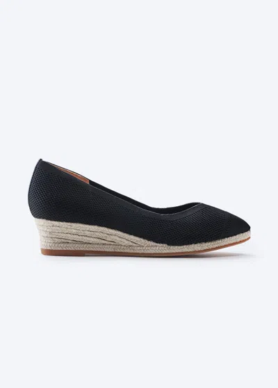 Viscata Riba Elastic Espadrille Wedges In Black