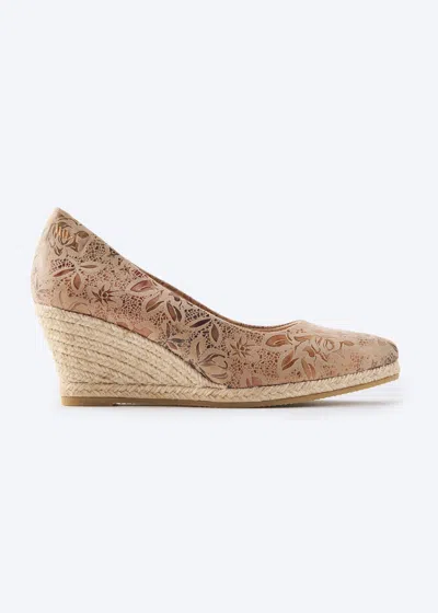Viscata Roses Archive U Cut Espadrille Wedges In Brown