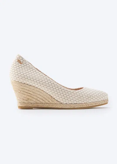 Viscata Roses Archive U Cut Espadrille Wedges In Neutral