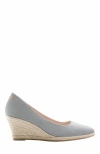 Viscata Roses Canvas U Cut Espadrille Wedges In Gray