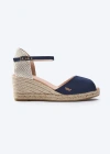Viscata Sacova Canvas Espadrille Sandal Wedges In Navy