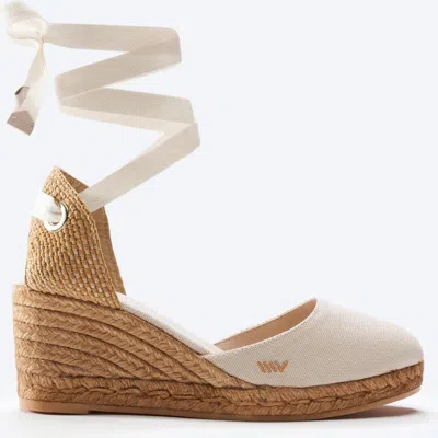 Viscata Sagaro Canvas Espadrille Wedges In Pink