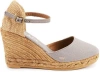 Viscata Satuna Canvas Espadrille Wedges In Ash