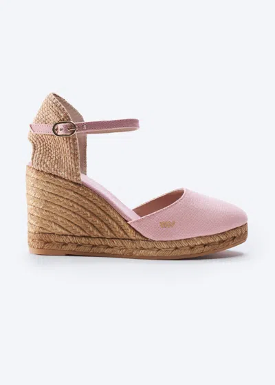 Viscata Satuna Canvas Espadrille Wedges In Pink