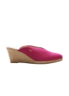 Viscata Truja Limited Edition Canvas Espadrille Mule Wedges In Fuchsia