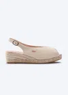 Viscata Gavina Canvas Espadrille Sandal Wedges In Blue