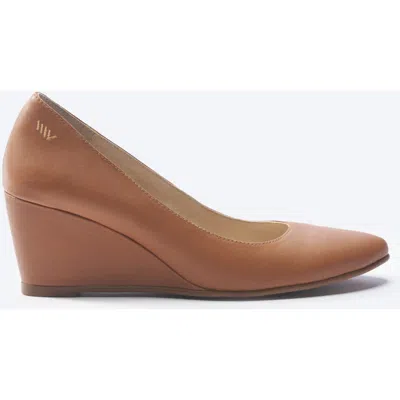 Viscata Verona Leather Wedges In Brown