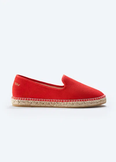 Viscata Women's Calabona Canvas Espadrille Flats In Red