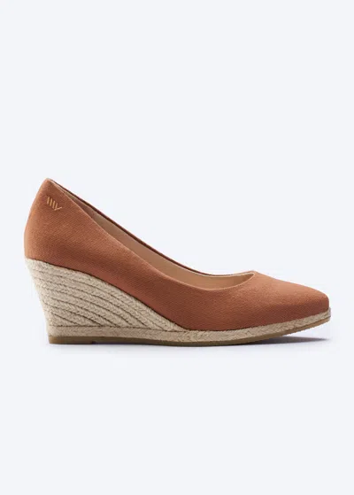 Viscata Women's Roses Canvas U Cut Espadrille Wedges In Black