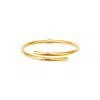 Visconti Women's Gold Alessia Petite Nodo Dorato Overlapping Cuff Bangle In Gold