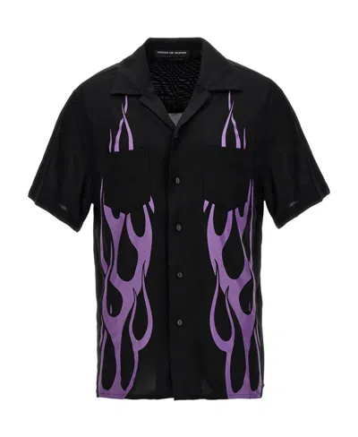 Vision Of Super A Short Sleeved Shirt In Black
