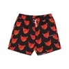Vision Of Super Aop Hearts Swimwear Men's Swim Shorts Black/red In Black