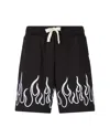 Vision Of Super Bermuda Nero Con Fiamme Ricamate