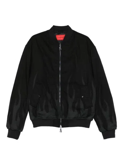 VISION OF SUPER Black bomber jacket with zip VISION OF SUPER