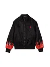 Vision Of Super Black Bomber Red Flames In Black