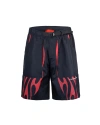 VISION OF SUPER BLACK CARGO SHORTS WITH TRIBAL PRINT