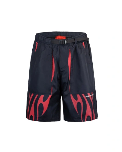 Vision Of Super Black Cargo Shorts With Tribal Print