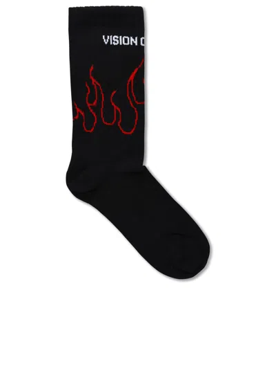 Vision Of Super Black Cotton Socks