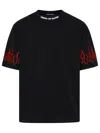 Vision Of Super Embroidered-flame Crew Neck T-shirt In Black