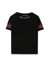 Vision Of Super Black Embroidered Tshirt Fuchsia Flame In Black