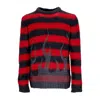 Vision Of Super Black Flames Jumper Red Men's Sweater In Red