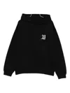 Vision Of Super Black Graphic Print Hoodie With Artistic Design In Black