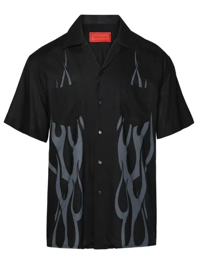 VISION OF SUPER VISION OF SUPER BLACK VISCOSE SHIRT