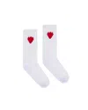 Vision Of Super Calzini Bianchi Jacquard Flaming Heart In White
